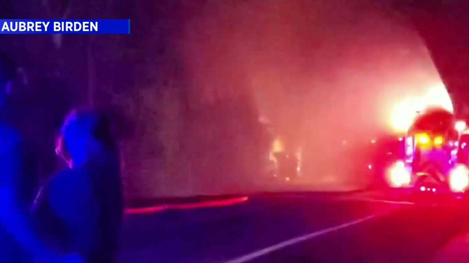 Fiery crash near Windermere sends flames into sky for hours