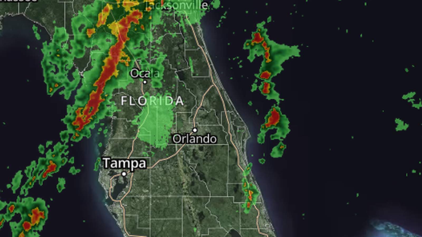 Timeline: Cold front moves through Central Florida
