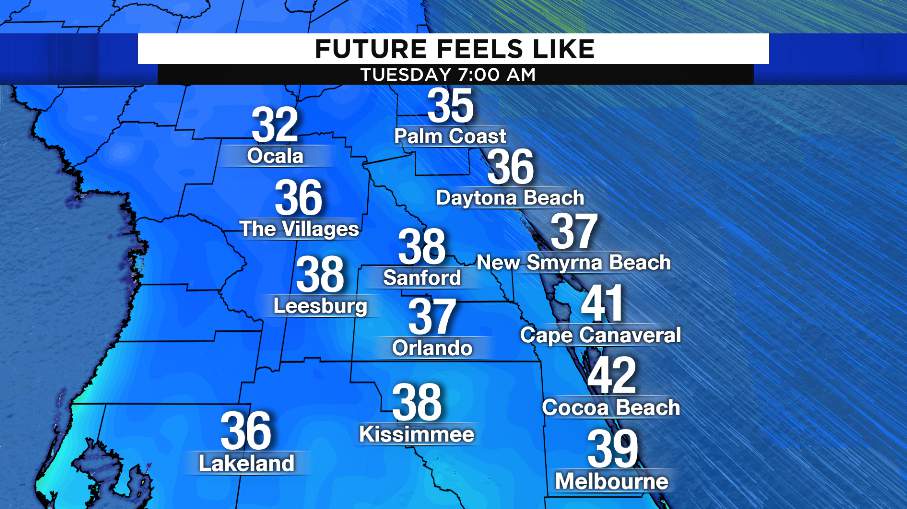 Coldest air of the season blasts in Monday night