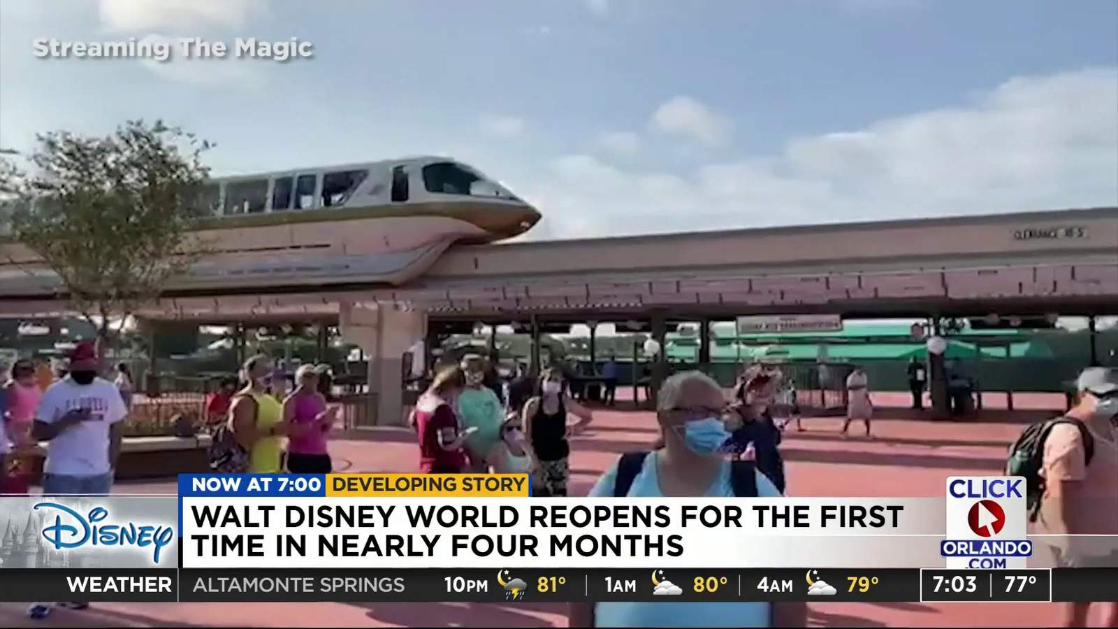Walt Disney World opens two theme parks amid pandemic