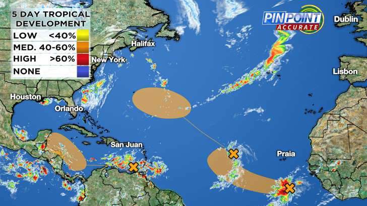 3 disturbances now brewing in the tropics