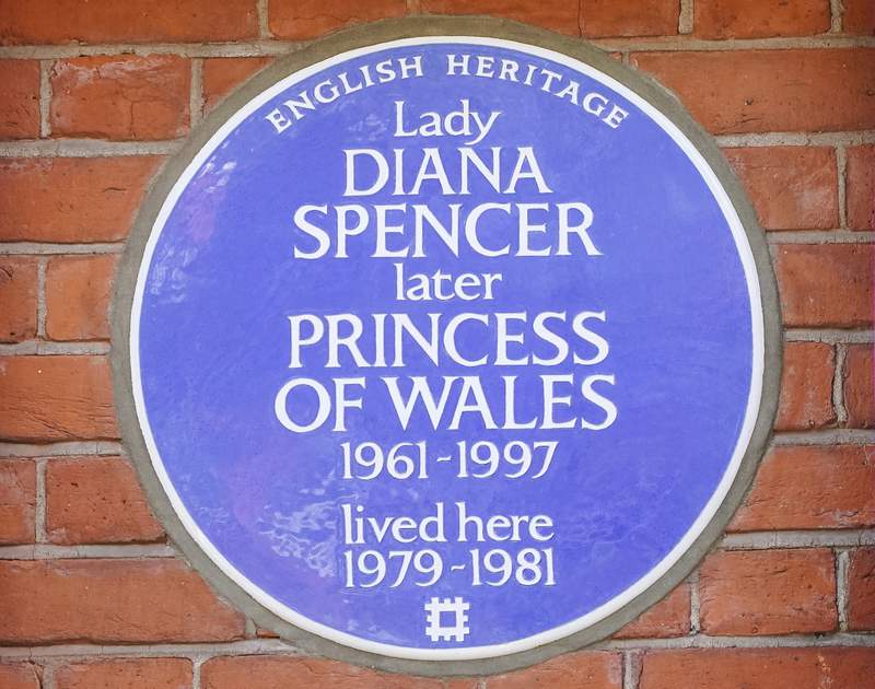 London honors Princess Diana with blue plaque at former home