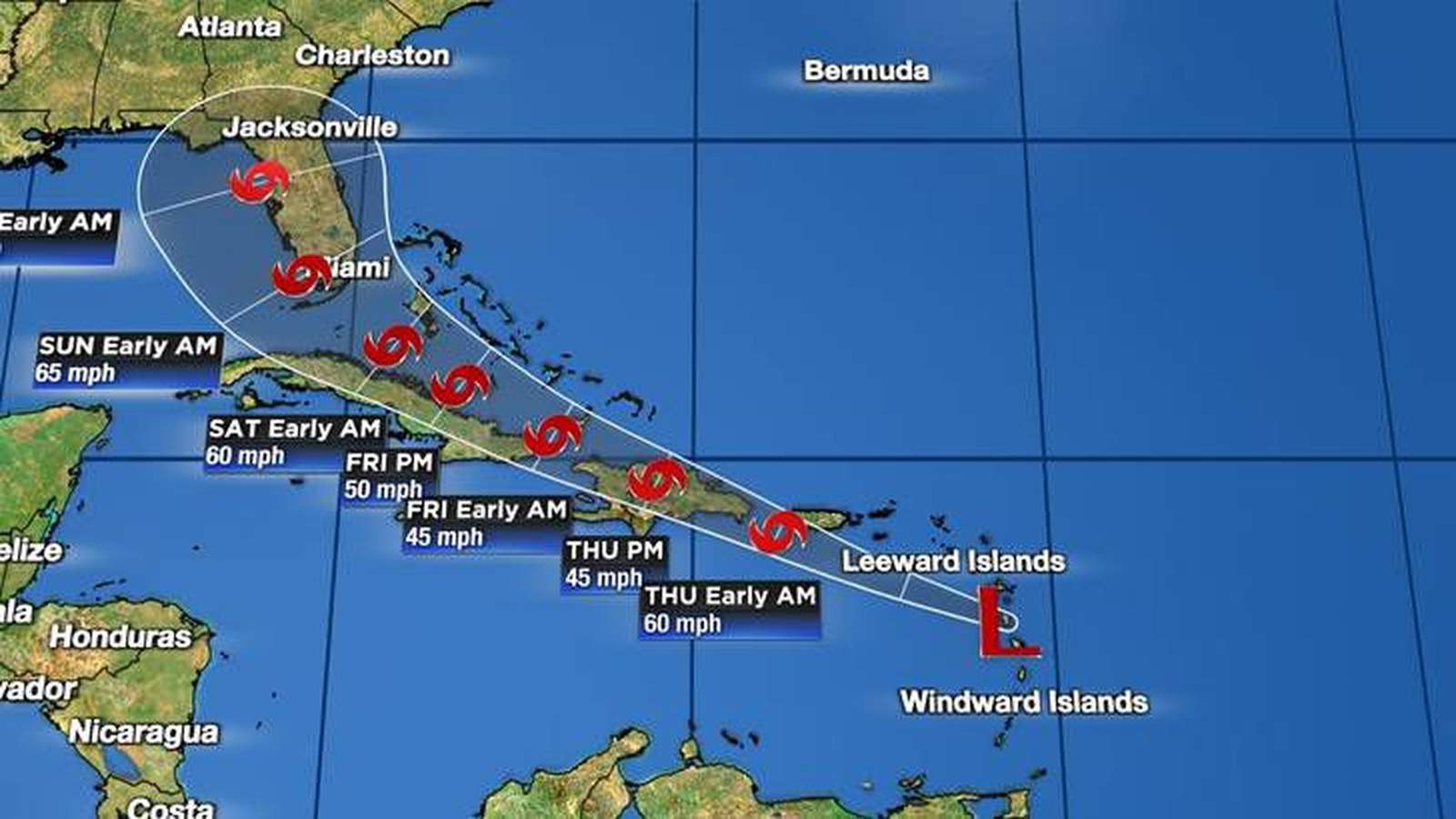 WATCH LIVE: Cone, computer models, updates for system expected to become Isaias on path toward Florida