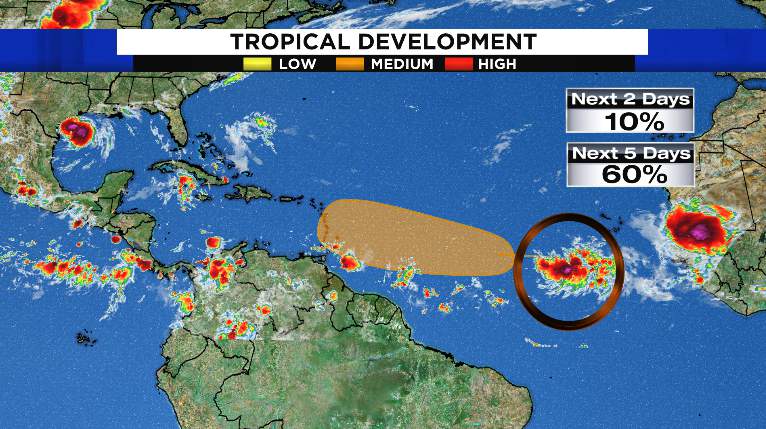 Few storms possible Saturday, chances for tropical development in eastern Atlantic growing
