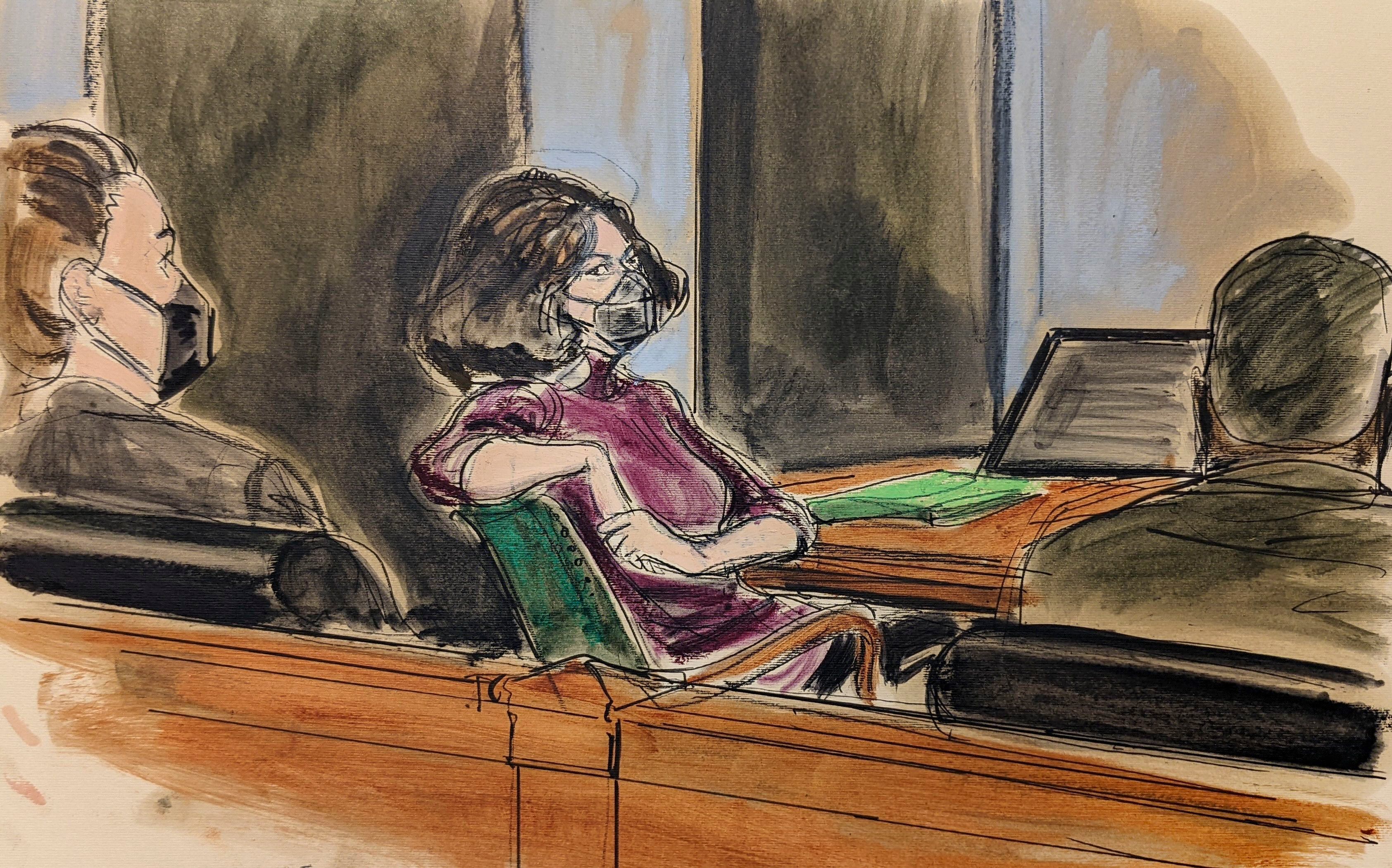 ‘Substitute camera’ sketches Ghislaine Maxwell trial beats