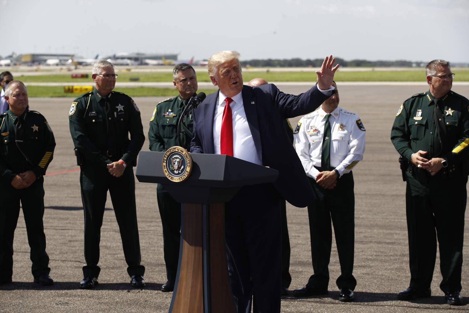 President Trump visits Florida as COVID-19 deaths shatter records
