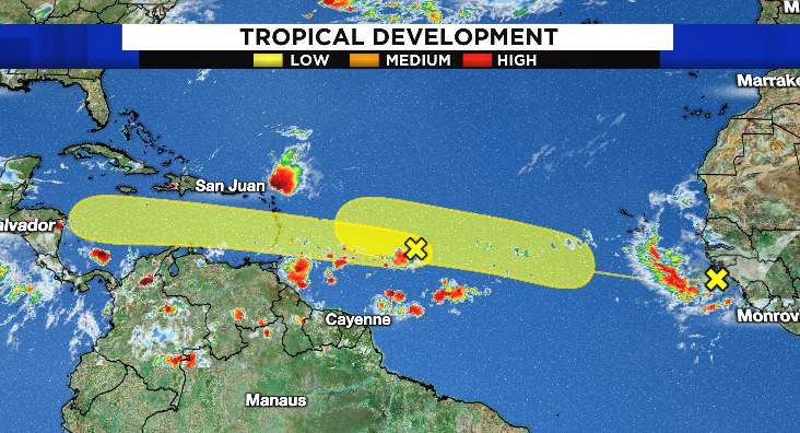 Two new areas to watch in the Atlantic could be the start of a very active period in the tropics