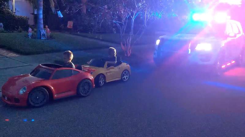 Cute alert: Casselberry police officer ‘pulls over’ 4-year-old twins for street racing
