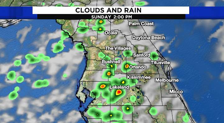 More storms: Storm chances arrive earlier across Central Florida Sunday