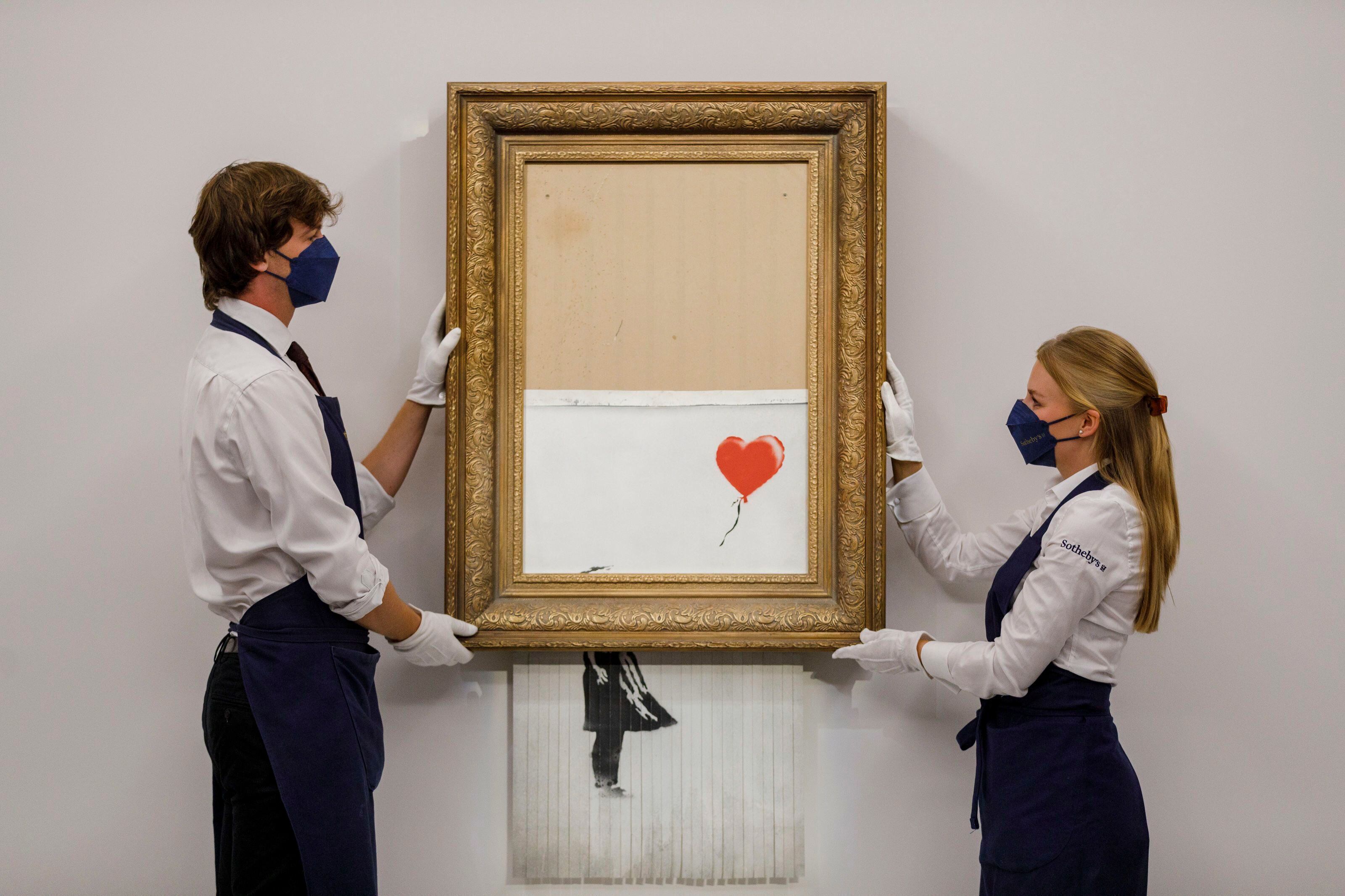 Shredded Banksy artwork sells for $25.4 million at auction