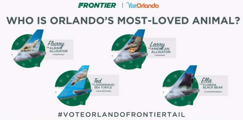 Vote now: Orlando’s most loved animal could be on a Frontier Airlines jet