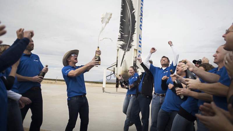 EXPLAINER: How Blue Origin’s Jeff Bezos will soar into space