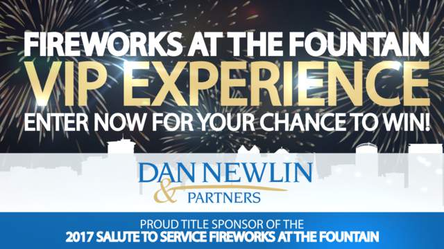 2017 Salute to Service Fireworks at the Fountain presented by the Law Offices of Dan Newlin