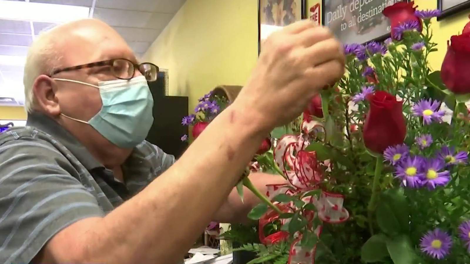 ‘This is our biggest weekend of the year:’ Orlando florist hurt by pandemic hopes business blooms for Valentine’s Day