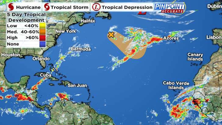 Tropics: Subtropical Storm Wanda forms over northern Atlantic