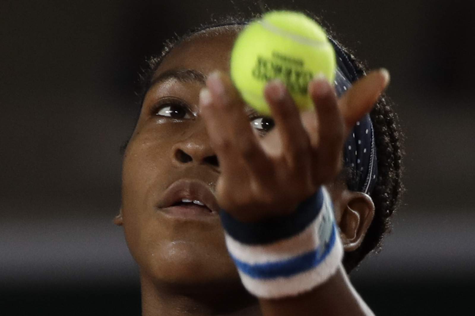 The Latest: Gauff undone by 19 double-faults in French loss