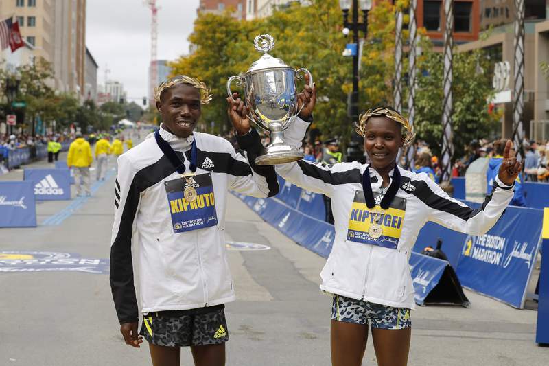 Changed race, familiar result: Kenyans sweep Boston Marathon