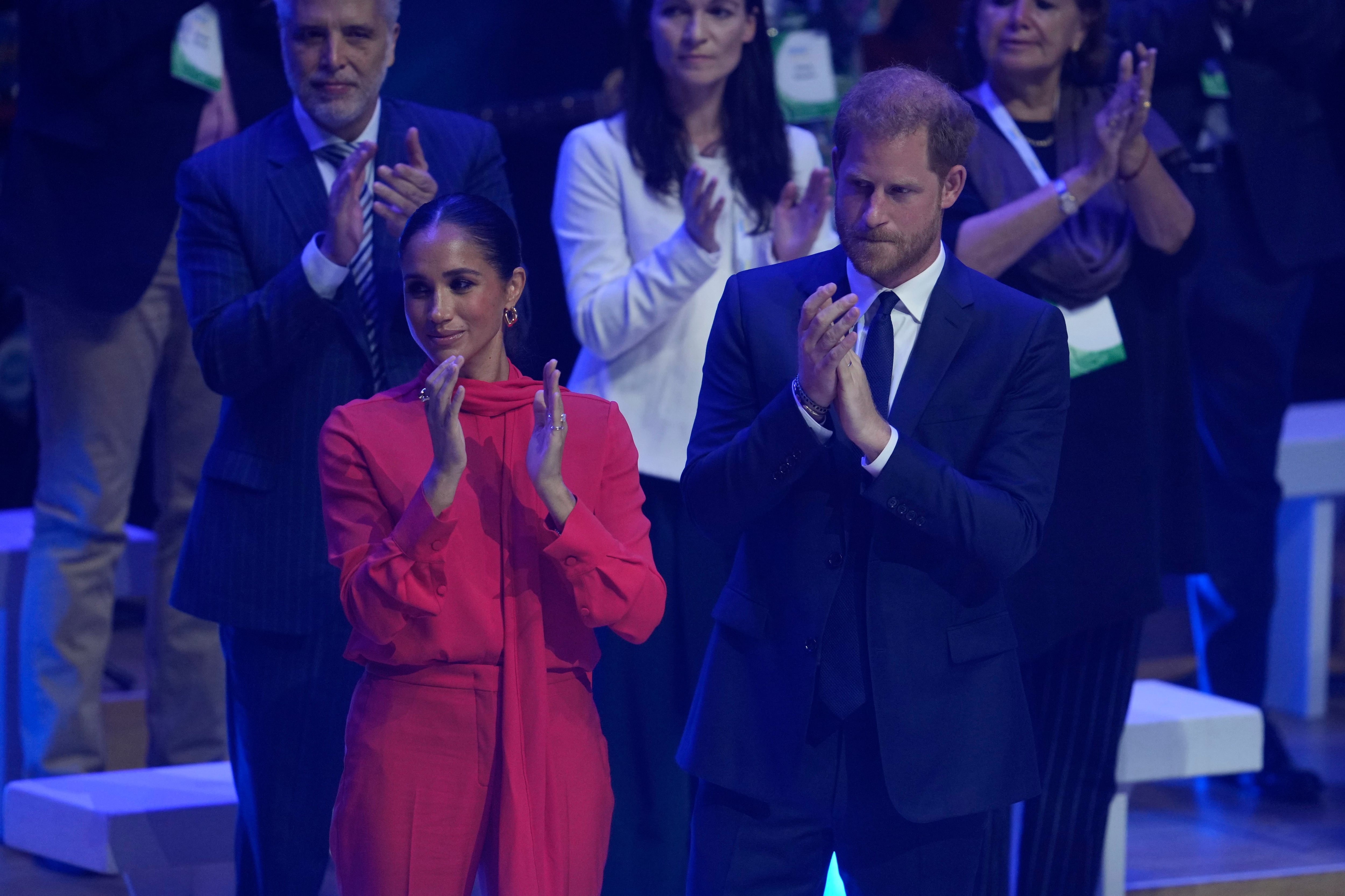 Meghan addresses youth summit on UK visit with Prince Harry