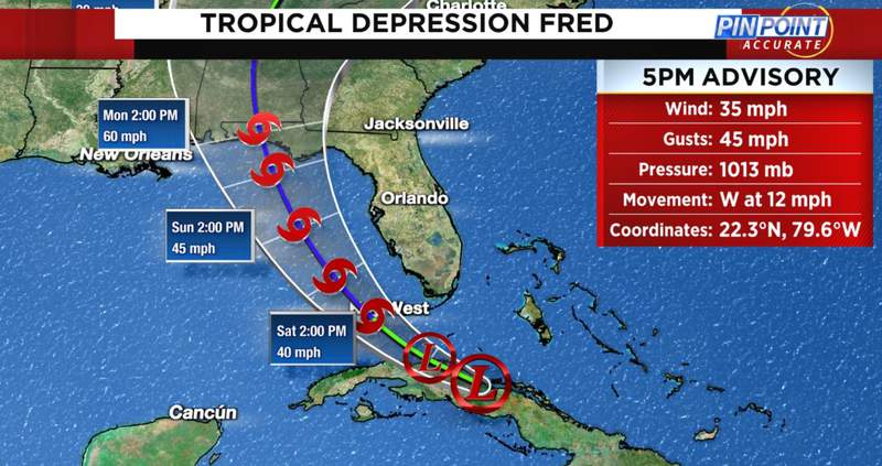 TRACK, MODELS, UPDATES: Fred expected to be tropical storm off Florida this weekend