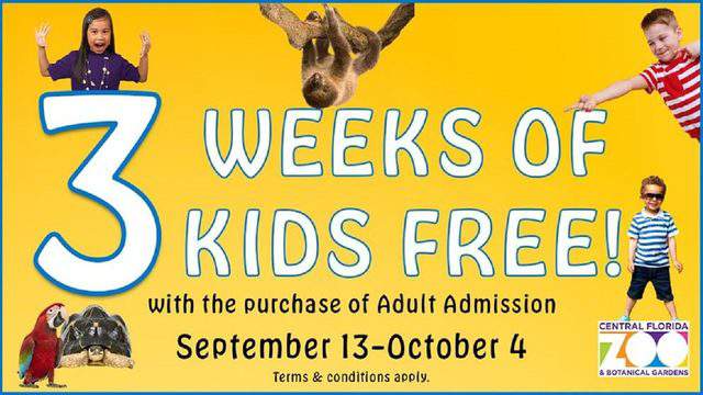 Children Get Free Admission At The Central Florida Zoo For A