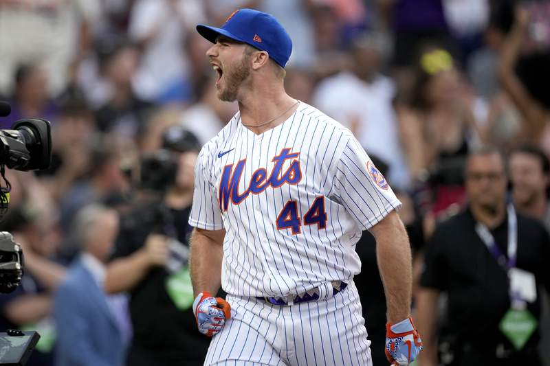 The Latest: Mets' Alonso to HR Derby final, to face Mancini