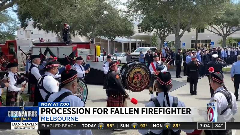 Central Florida first responders hit hard from COVID-19; Saturday funeral procession held for Melbourne firefighter