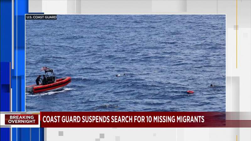 U.S. Coast Guard suspends search for 10 missing Cubans