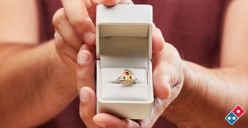 Pizza proposal: Domino’s unveils $9,000 engagement ring