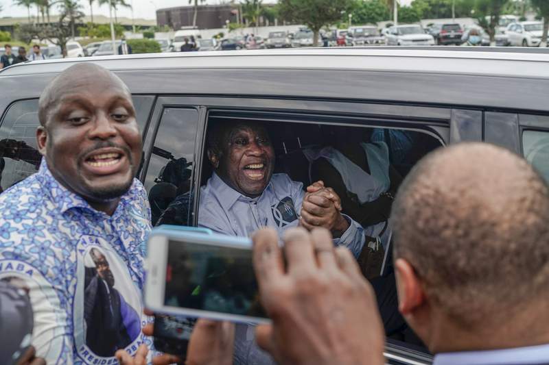 Ex-President Gbagbo back in Ivory Coast after acquittal