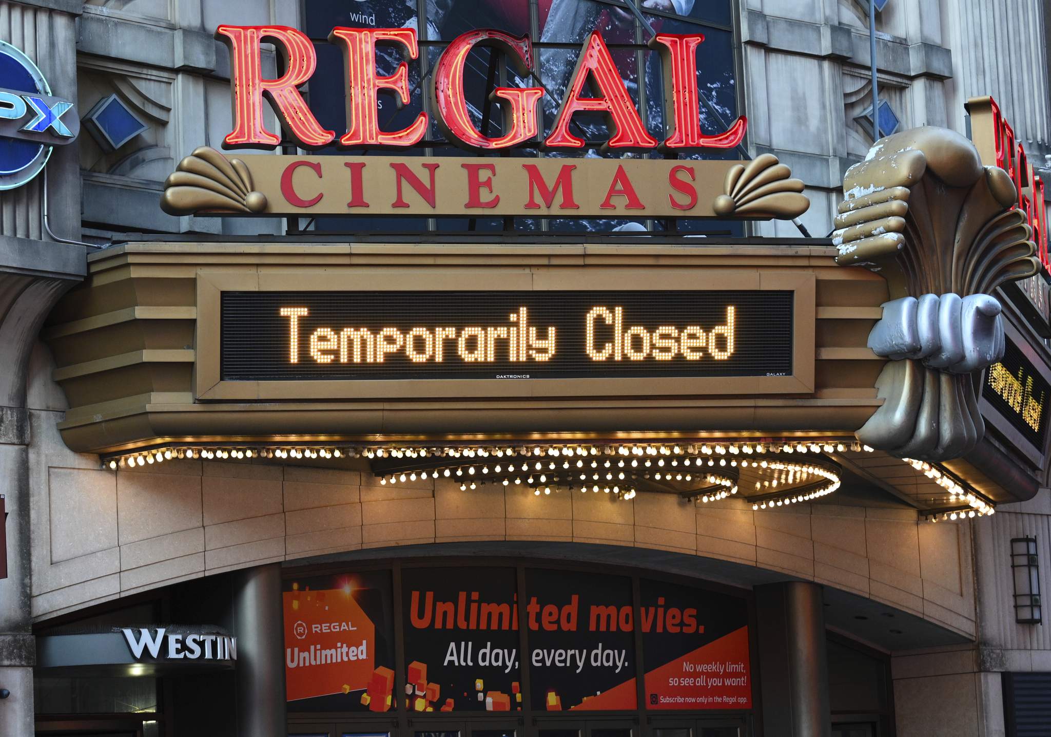 Regal Cinemas, 2nd largest chain in US, to reopen in April