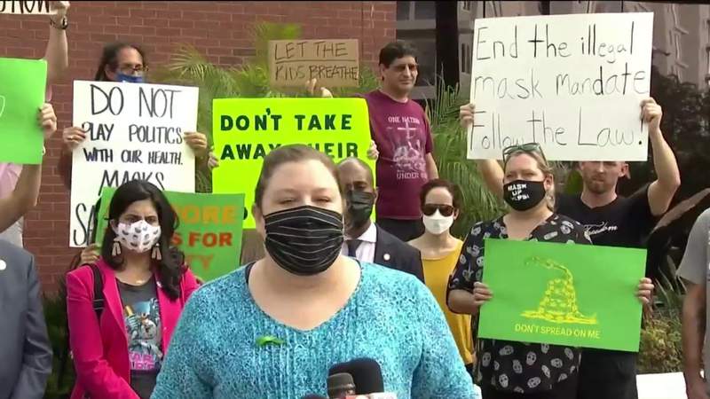Some parents push for extension of Orange County school mask mandate, others protest it