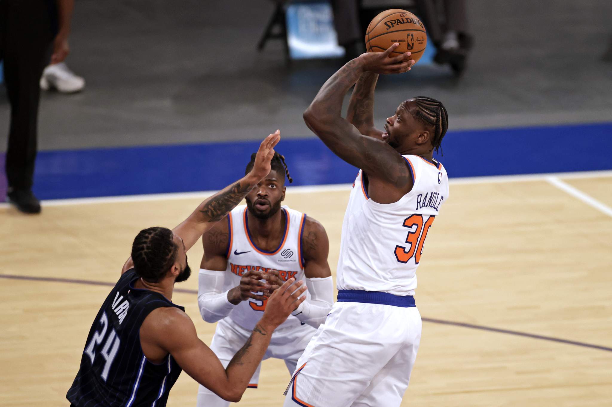 Randle’s third triple-double lifts Knicks over Magic