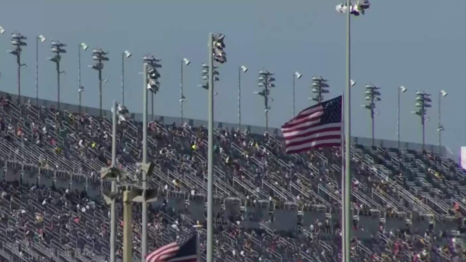 Daytona 500 resumes without president, pomp or packed house
