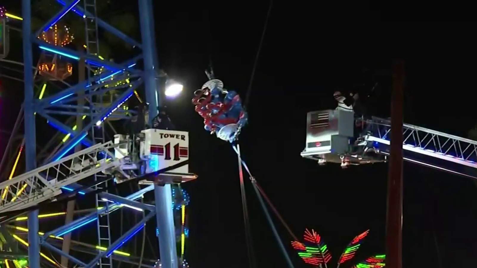 2 teens rescued from Kissimmee slingshot ride after cable breaks