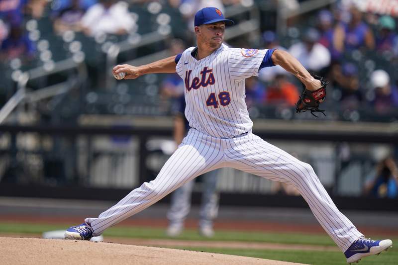 Mets ace deGrom (elbow) expected out until September