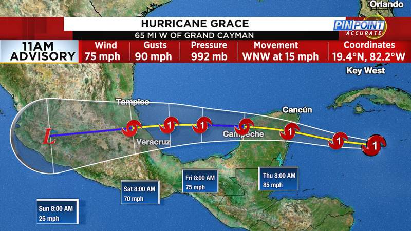 Grace strengthens into second hurricane of the season