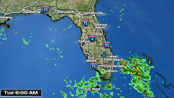 Tropical wave brings rain to Central Florida