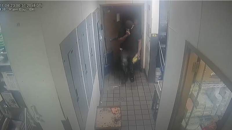 Palm Bay police release video of man they say robbed fast-food restaurant