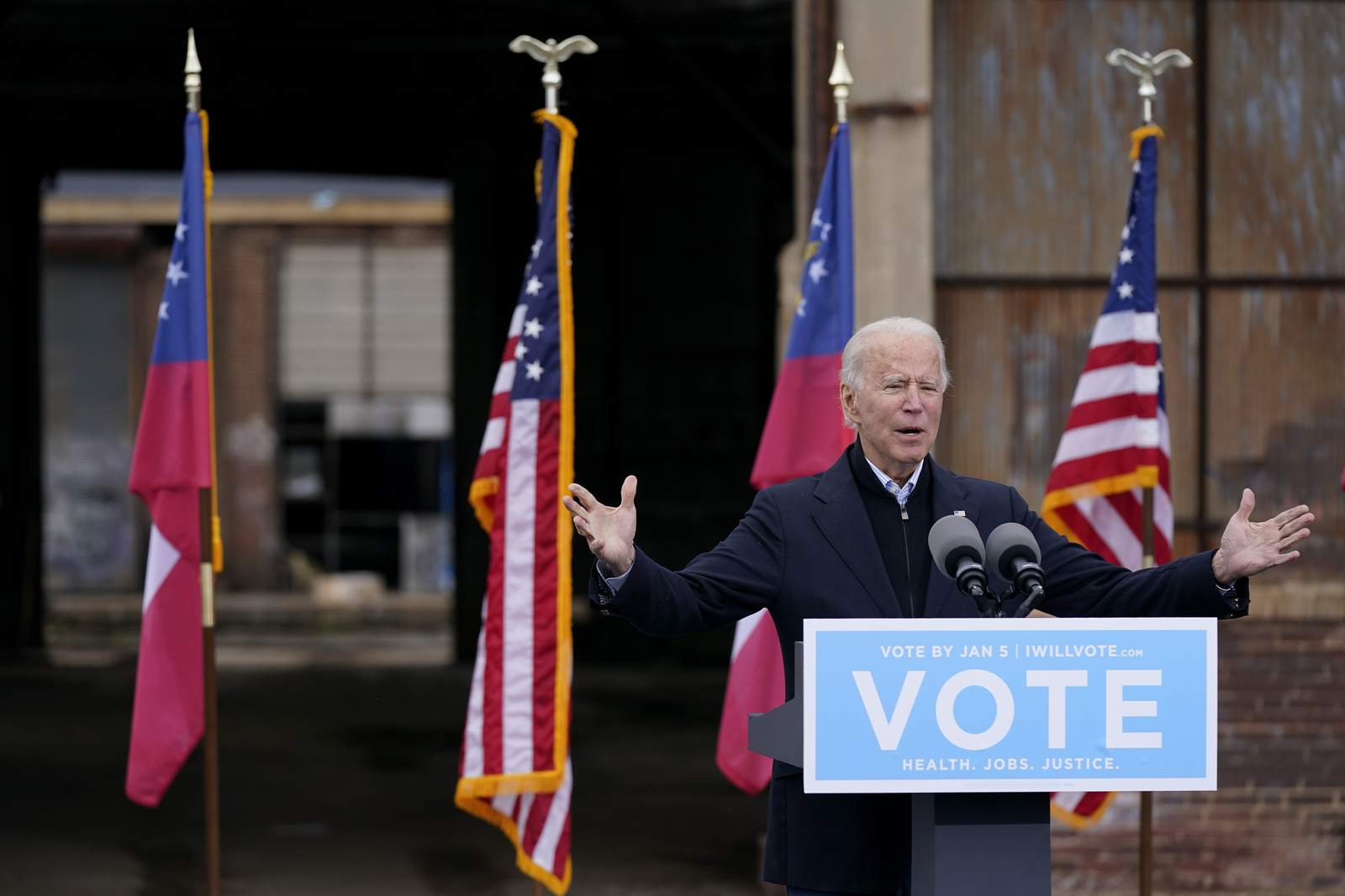 Biden tells Georgia he needs a Democratic Senate to govern