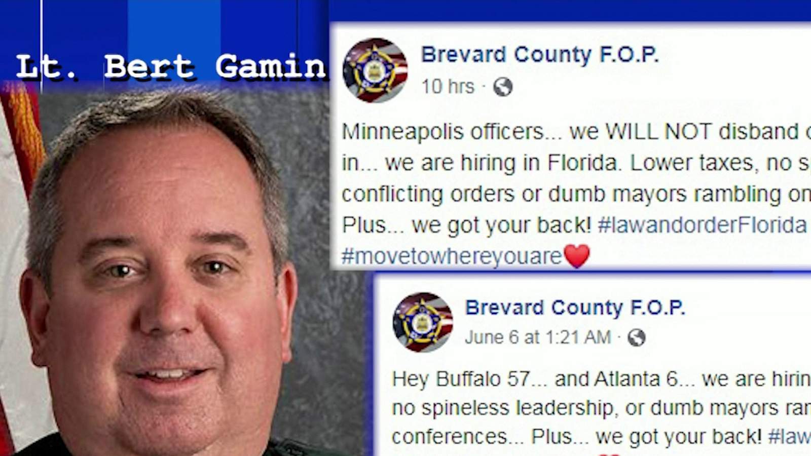 Brevard law enforcement agencies disavow County Fraternal Order of Police offer to recruit disciplined cops