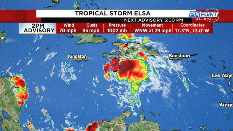 TRACK, MODELS, UPDATES: Elsa weakens to a tropical storm, Florida remains in path