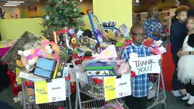 Students get free school supplies during 'Grant a Wish' event