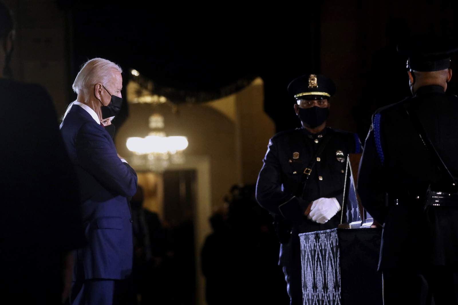 President Biden pays respects to officer who died defending Capitol