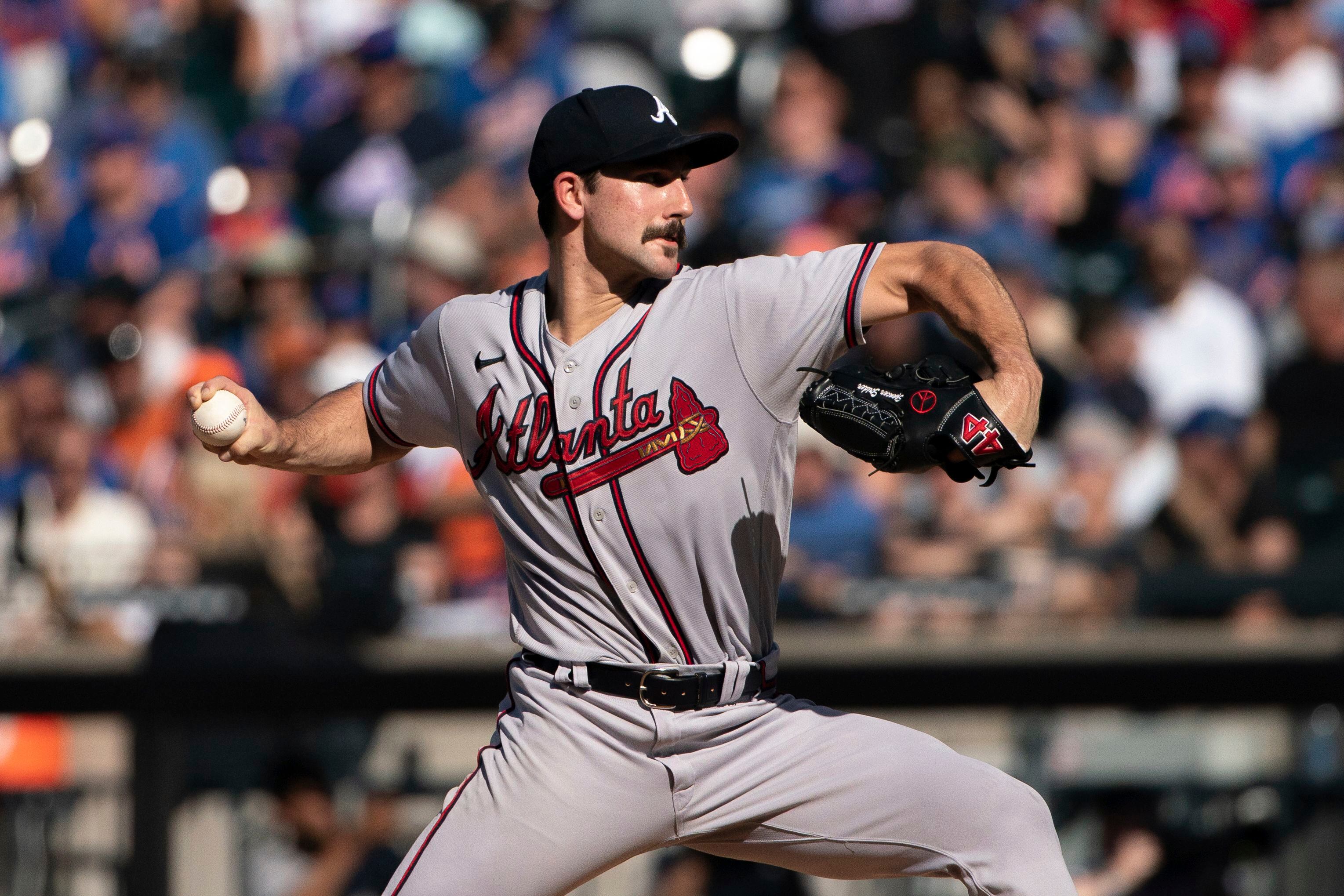 Dansby Swanson breaks up Jacob deGrom's no-hit bid with a two-run home run.  #MLB