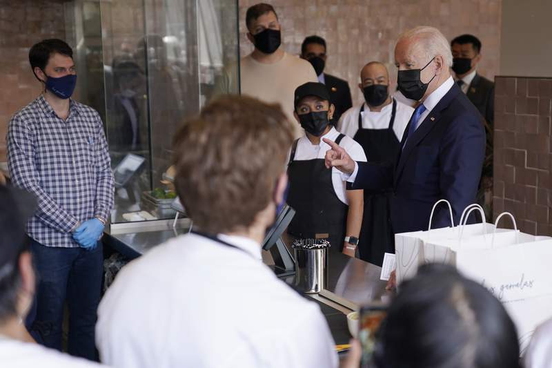 Biden touts $28.6B restaurant relief program, orders tacos