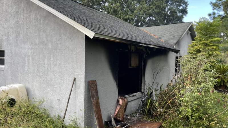 Fire victim flown to hospital after Brevard County home burns
