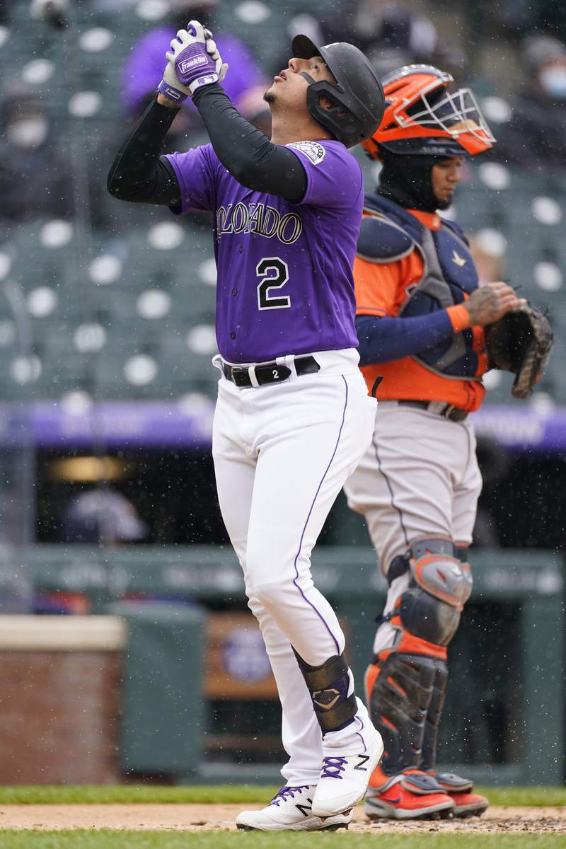 Gomber lifts Rockies 6-3, Astros' 9th loss in 10 games