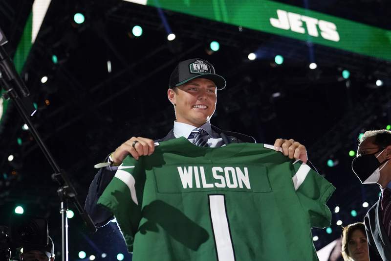 Jets draft BYU QB Wilson, trade up to take USC G Vera-Tucker