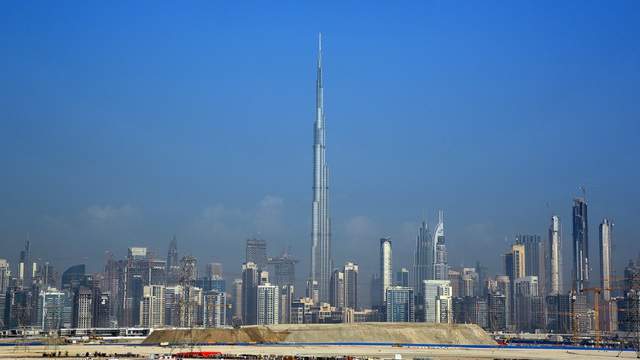 Scale the 5 tallest buildings in the world