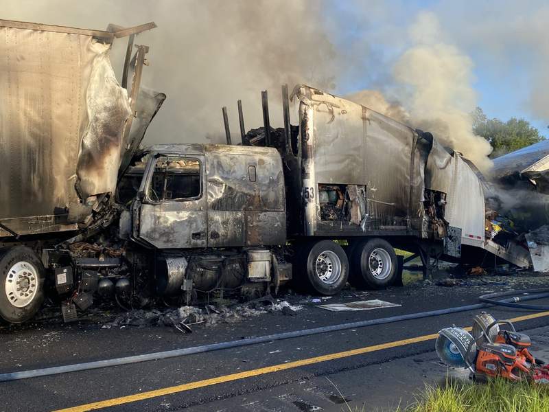 Florida Turnpike reopens in Osceola County after semi-truck crash, fire